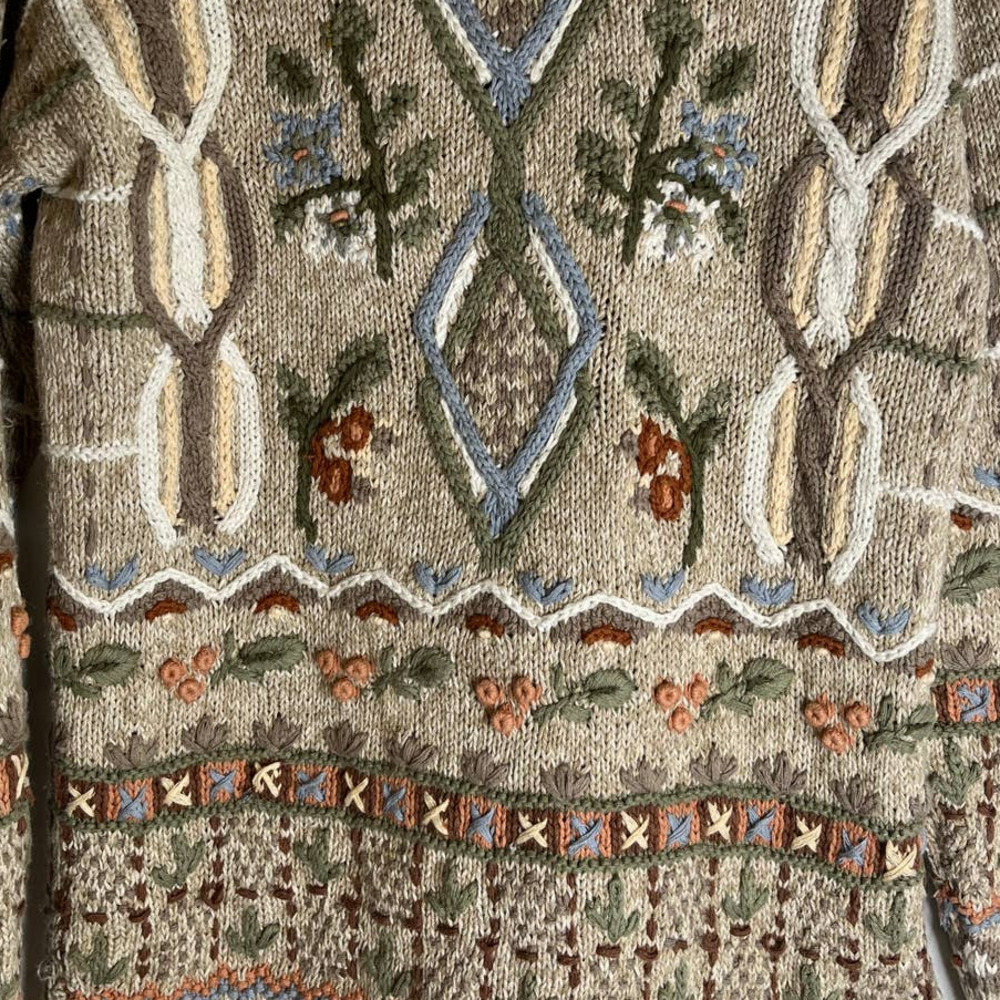 Portraits Northern Isles Vintage 1980's Hand Knitted Sweater - Picture 6 of 6